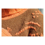 Vicuna Boucle Sweater-Poncho with Beret