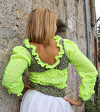 Mohair and Boucle boho chic Sweater in Romantic Style