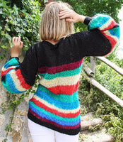 Mohair Multicolor Handknitted sweater