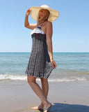 Handknitted cotton dress in provence style