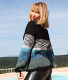 Mohair Multicolor Turtleneck Handknitted sweater