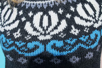 Norwegian Merino sweater with Floral design