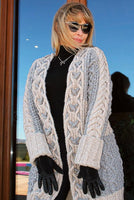 Designer Hand Knitted Cardigan with Cable and Aran patterns