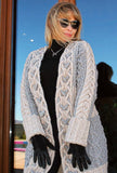 Designer Hand Knitted Cardigan with Cable and Aran patterns