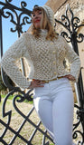 Designer Hand Knitted Wool Jacket with cables