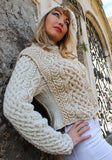 Designer Hand Knitted Wool Jacket with cables