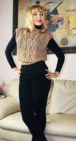 Golden Handknitted Designer Vest