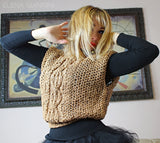 Golden Handknitted Designer Vest