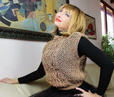 Golden Handknitted Designer Vest