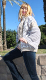 Designer Handknit Oversized Cardigan with Animal Pattern