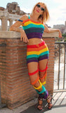 Designer Hand Knitted Set of Top and Trousers