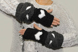 Hand Knitted Wool Fingerless Gloves