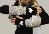 Hand Knitted Wool Fingerless Gloves