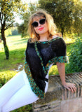 Multicolor Asymmetric Extravagant Fluffy sweater