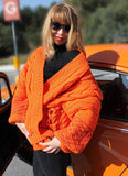 Merino Wool Mohair Apricot Oversized with cables