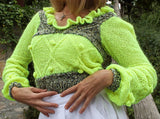 Mohair and Boucle boho chic Sweater in Romantic Style